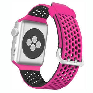 Pink Honeycomb Silicone iWatch Band 42/44mm