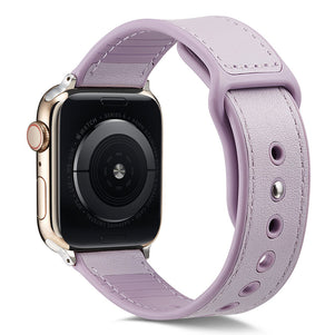 Purple TPU Leather iWatch Band 42/44mm