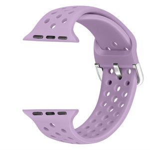 Purple Breathable Silicone iWatch Band 38/40mm