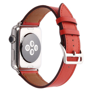 Red Single Tour Leather iWatch Band 38/40mm