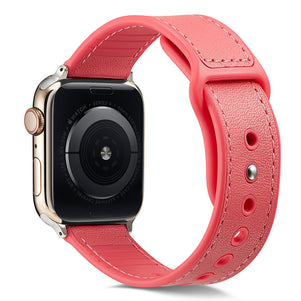 Red TPU Leather iWatch Band 42/44mm