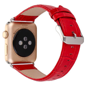 Red Crocodile Leather iWatch Band 42/44mm