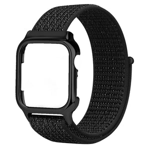 Reflector Black Nylon iWatch Band with Case 38mm