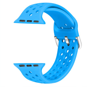 Sky Blue Breathable Silicone iWatch Band 38/40mm