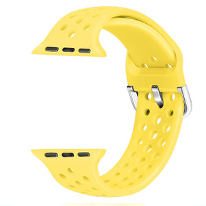 Yellow Breathable Silicone iWatch Band 38/40mm